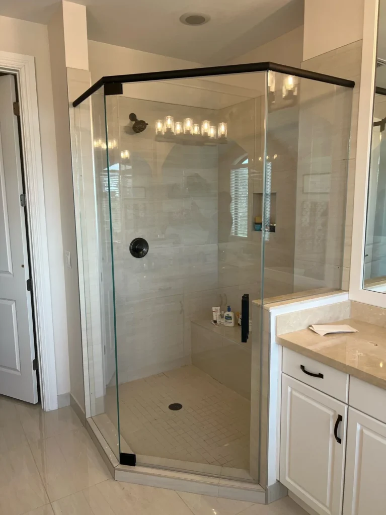 Neo Angle Frameless Showers — Superior Showers, Tamarac FL